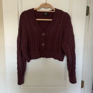 Maroon forever 21 button up cardigan
